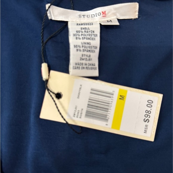 Studio M NWT Navy Ruffle Mini Dress, Medium - Picture 2 of 6